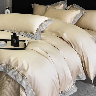 Modern Beige and Grey Bedding Collection - Luxurious 1000TC Egyptian Cotton Fabric